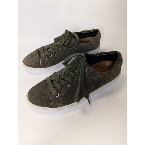 Frye And Co Suede Sindy Moto Low Top Sneaker - Picture 4 of 9